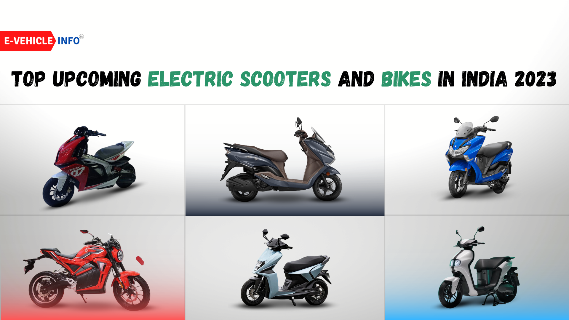 Top Upcoming Electric Scooters and Bikes in India 2023