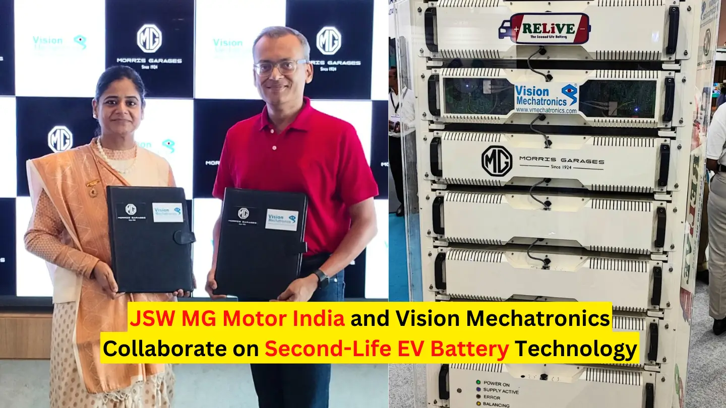 JSW MG Motor India Partners with Vision Mechatronics for Second-Life EV Batteries