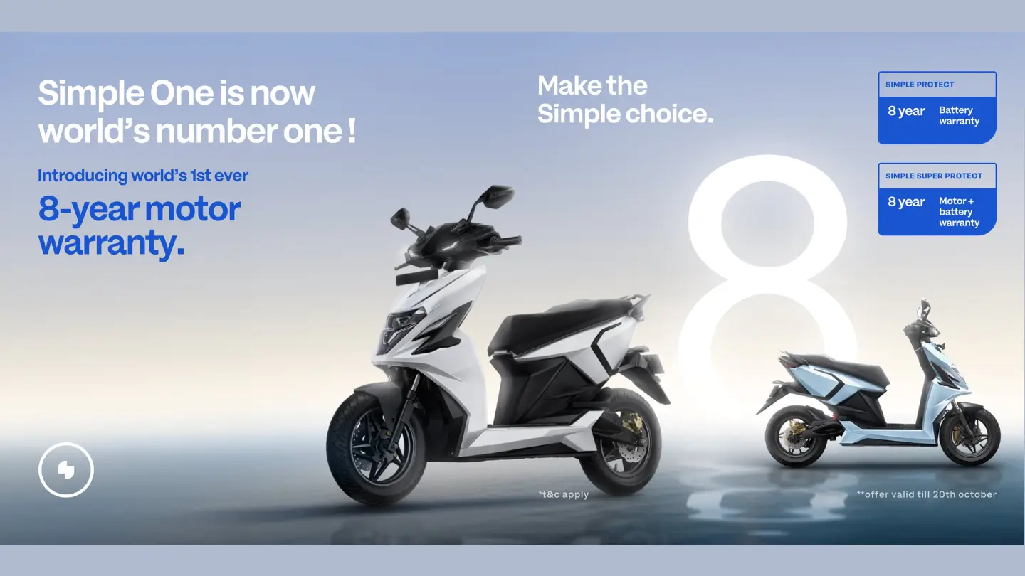 Simple Energy Announced 8 Years Warranty on Battery + Motor