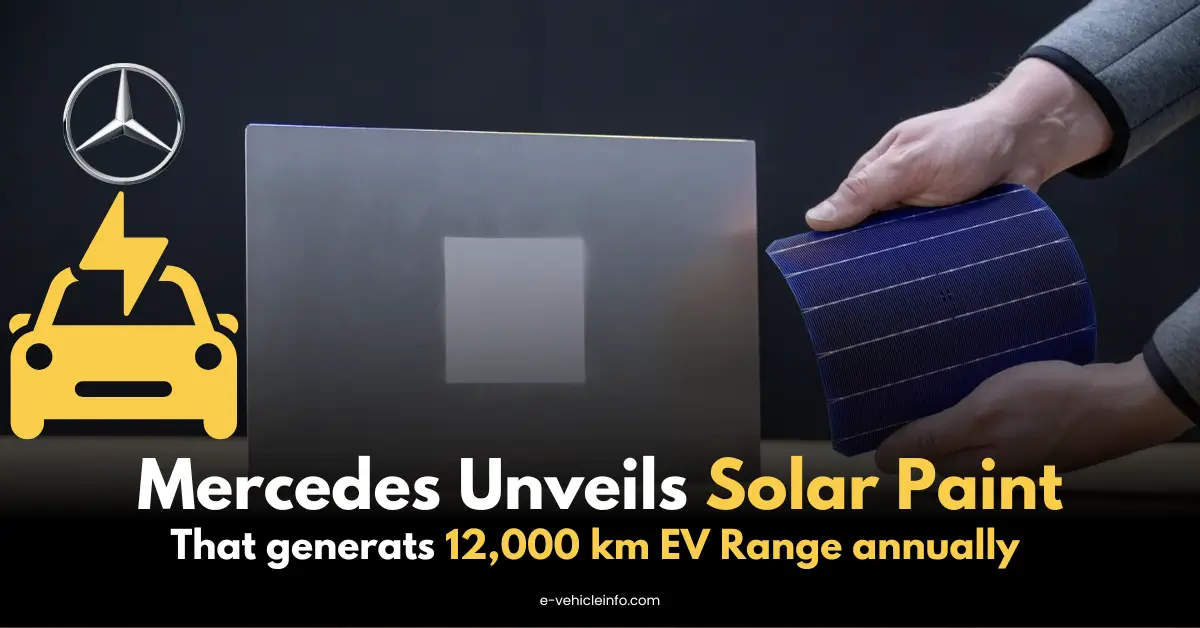 Mercedes Unveils Solar Paint: 12,000 km Range for Electric Vehicles